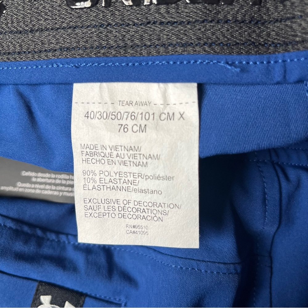 Under Armour Drive Tapered Pants Men's 40 X 30 Blue Mirage Golf Stretch NWT - Picture 5 of 12